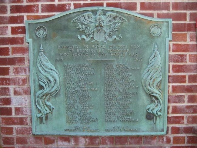 Bedminster War Memorial - WWI Marker. Click for full size. Bedminster War Memorial - WWI Marker image. Click for full size.