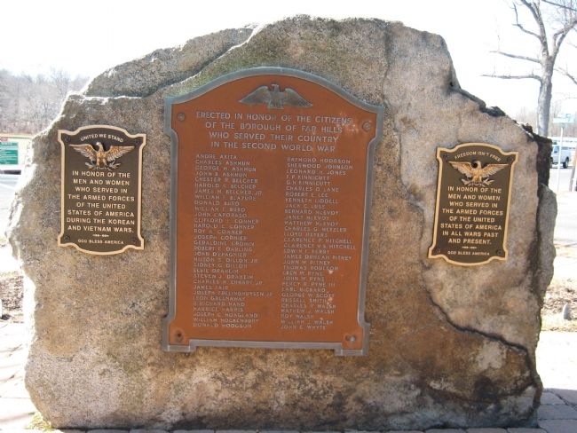 Far Hills War Monument - Reverse. Click for full size. Far Hills War Monument - Reverse image. Click for full size.