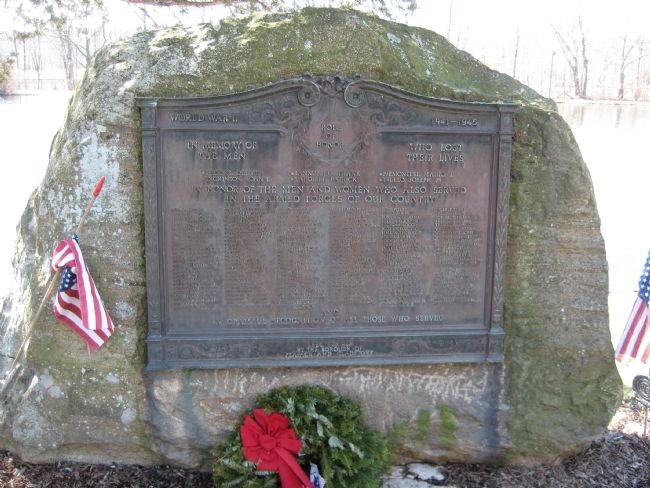 Peapack- Gladstone Liberty Park - WWII Marker. Click for full size. Peapack- Gladstone Liberty Park - WWII Marker image. Click for full size.