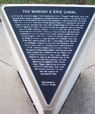 The Wabash & Erie Canal Marker image. Click for full size.