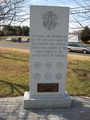 Branchburg Veterans Memorial - Central Marker image. Click for full size.