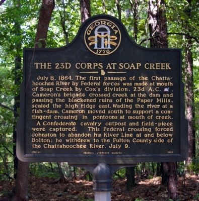 The 23d Corps at Soap Creek Marker. Click for full size. The 23d Corps at Soap Creek Marker image. Click for full size.
