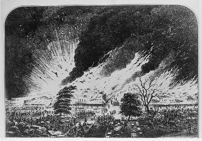 General View of the Sacramento Fire of November 2nd, 1852 image. Click for full size.