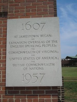 At Jamestown Began Marker. Click for full size. At Jamestown Began Marker image. Click for full size.
