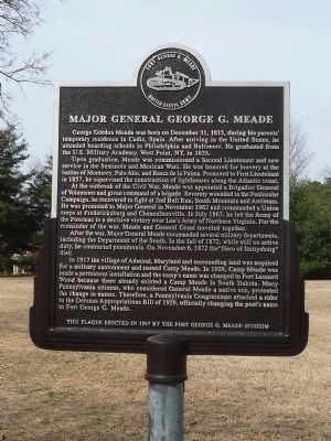 Major General George G. Meade Marker. Click for full size. Major General George G. Meade Marker image. Click for full size.