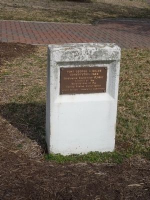 Fort George G. Meade Constitution Park marker. Click for full size. Fort George G. Meade Constitution Park marker image. Click for full size.