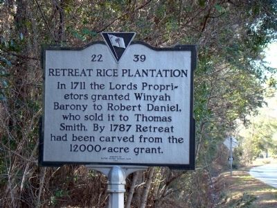 Retreat Rice Plantation Marker image. Click for full size.