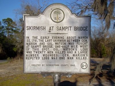 Skirmish at Sampit Bridge Marker image. Click for full size.