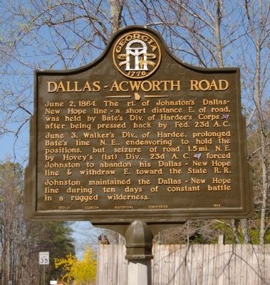 Dallas – Acworth Road Marker image. Click for full size.