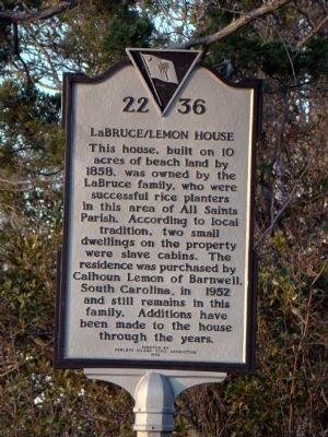 LaBruce/Lemon House Marker. Click for full size. LaBruce/Lemon House Marker image. Click for full size.