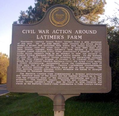 Civil War Action Around Latimer’s Farm Marker image. Click for full size.