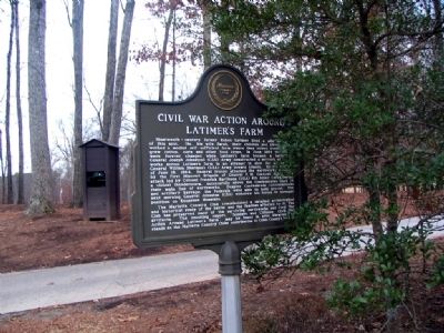 Civil War Action Around Latimer's Farm Marker image. Click for full size.