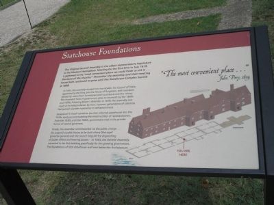 Statehouse Foundations Marker. Click for full size. Statehouse Foundations Marker image. Click for full size.