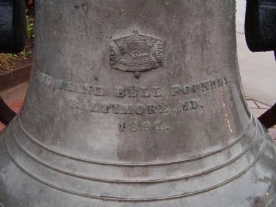 Close up of bell near Civic Pride Marker. Click for full size. Close up of bell near Civic Pride Marker image. Click for full size.