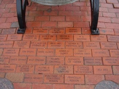 Brick Inscriptions near Civic Pride Marker. Click for full size. Brick Inscriptions near Civic Pride Marker image. Click for full size.