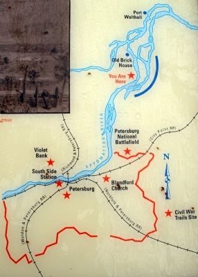 Location of Fort Clifton.. Click for full size. Location of Fort Clifton. image. Click for full size.