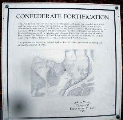 Confederate Fortification Marker image. Click for full size.