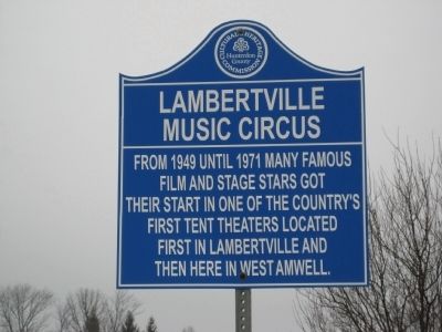 Lambertville Music Circus Marker image. Click for full size.