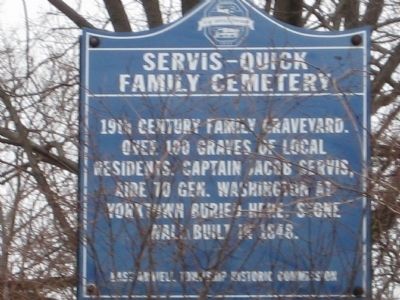 Servis - Quick Family Cemetery Marker. Click for full size. Servis - Quick Family Cemetery Marker image. Click for full size.