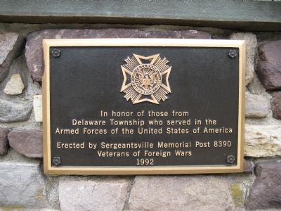 Delaware Township Veterans Marker image. Click for full size.