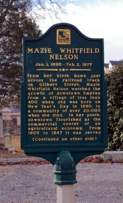 Mazie Whitfield Nelson Marker. Click for full size. Mazie Whitfield Nelson Marker image. Click for full size.