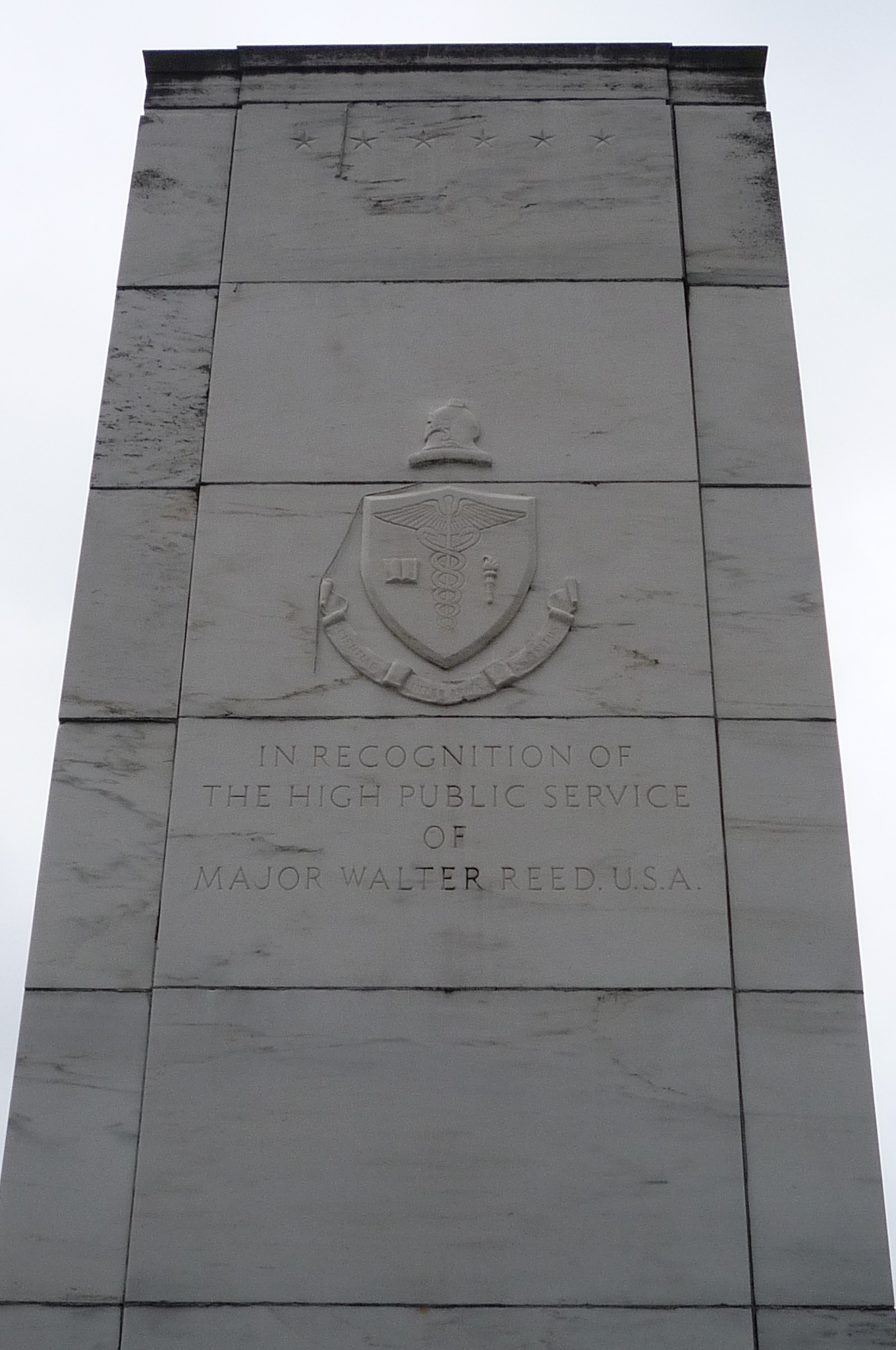Walter Reed Memorial Marker (back)