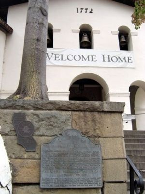 Mission San Luis Obispo de Tolosa and Marker. Click for full size. Mission San Luis Obispo de Tolosa and Marker image. Click for full size.