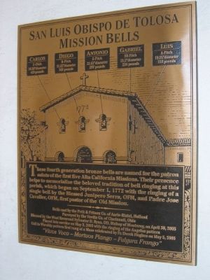 San Luis Obispo de Tolosa Mission Bells image. Click for full size.