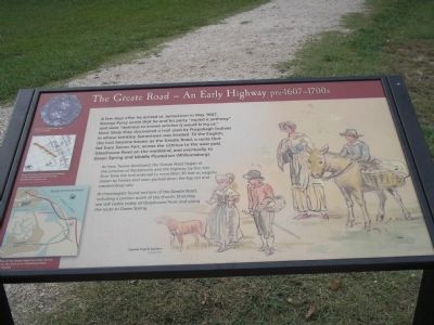 The Greate Road – An Early Highway pre-1607-1700s Marker image. Click for full size.