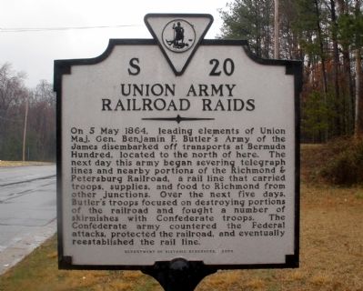 Union Army Railroad Raids Marker image. Click for full size.