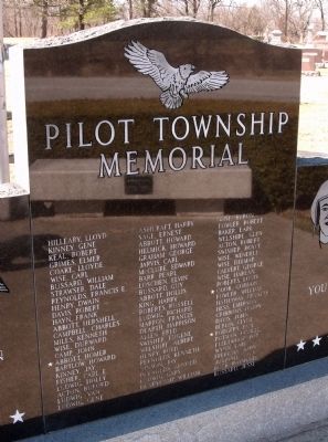 Pilot Township (War) Memorial Marker - Center Section image. Click for full size.
