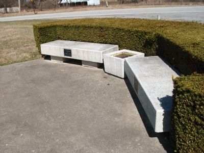 Benches at Pilot Township (War) Memorial Marker image. Click for full size.