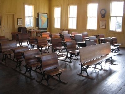 Interior of the Coloma Schoolhouse image. Click for full size.