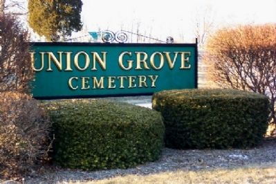 Union Grove Cemetery Sign image. Click for full size.