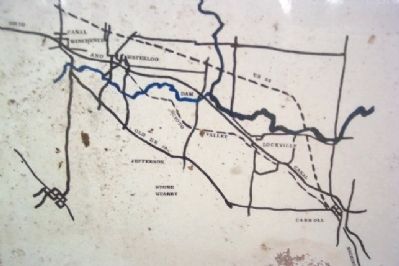 Map Showing Paths of Canal and the Scioto Valley Traction Interurban image. Click for full size.