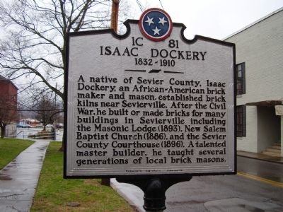 Isaac Dockery Marker. Click for full size. Isaac Dockery Marker image. Click for full size.