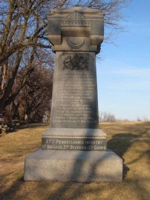 27th Pennsylvania Infantry Monument image. Click for full size.