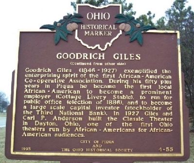 Goodrich Giles Marker (Side B) image. Click for full size.