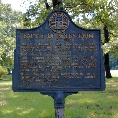 Battle of Kolb's Farm Marker image. Click for full size.