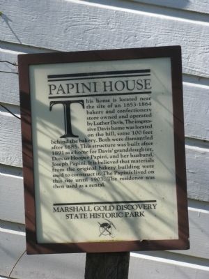 Papini House Marker image. Click for full size.