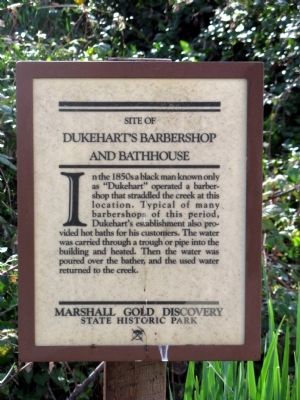 Dukehart’s Barbershop and Bathhouse Marker. Click for full size. Dukehart’s Barbershop and Bathhouse Marker image. Click for full size.