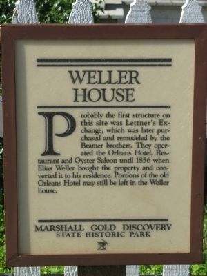 The Weller House Marker image. Click for full size.