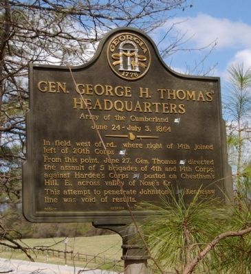 Gen. George H. Thomas' Headquarters Marker image. Click for full size.