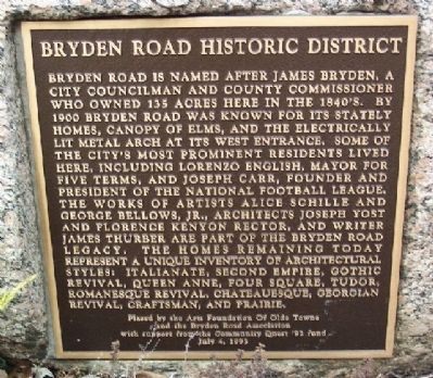 Bryden Road Historic District Marker image. Click for full size.