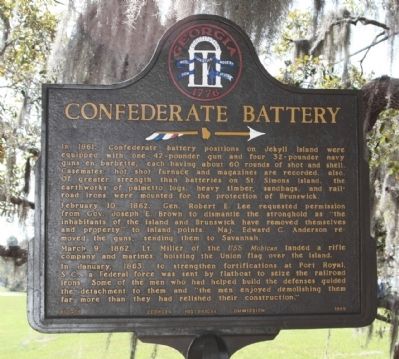 Confederate Battery Marker. Click for full size. Confederate Battery Marker image. Click for full size.