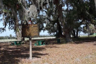 Confederate Battery Marker at a small roadside park at island airport. Click for full size. Confederate Battery Marker at a small roadside park at island airport image. Click for full size.