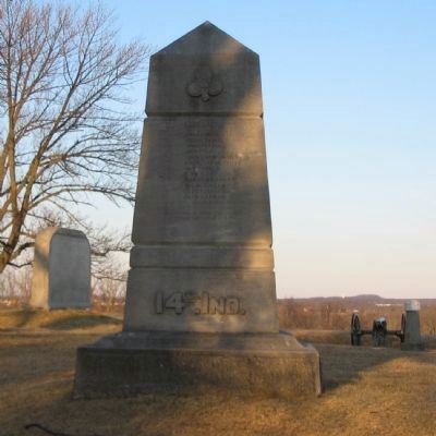 14th Indiana Infantry Monument image. Click for full size.