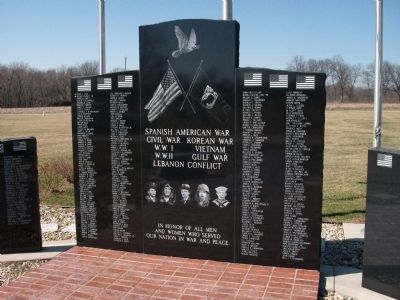 Potomac (Illinois) War Memorial Marker. Click for full size. Potomac (Illinois) War Memorial Marker image. Click for full size.