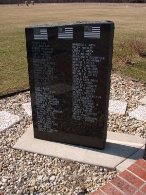 Left Memorial - - Potomac (Illinois) War Memorial. Click for full size. Left Memorial - - Potomac (Illinois) War Memorial image. Click for full size.