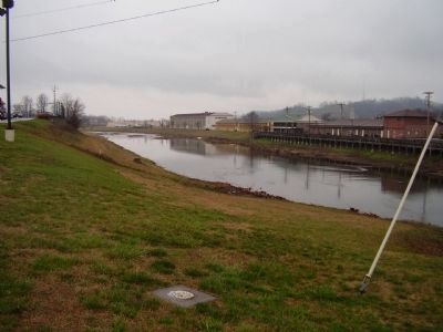 View of the Little Pigeon River near the Marker. Click for full size. View of the Little Pigeon River near the Marker image. Click for full size.